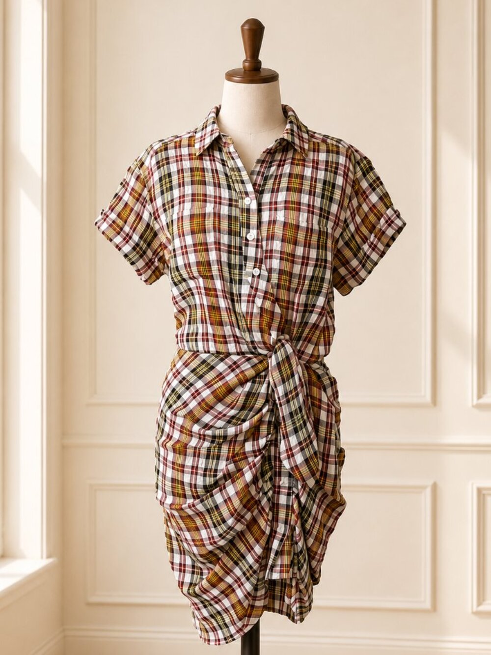 Veronica Beard Sierra Plaid Mini Dress 8 NWT Preppy 90s Grunge Light Academia